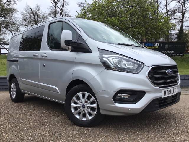 Ford Transit Custom 2.0 EcoBlue 130ps Low Roof D/Cab Limited Van *Full service history* Panel Van Diesel Silver